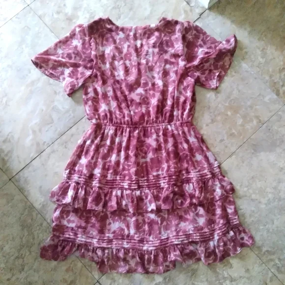 Simply Vera Vera Wang Ruffle faux wrap dress, size Medium - Picture 5 of 10